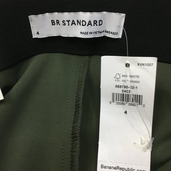 NWT BANANA REPUBLIC Green Skinny Fit High Rise 6 Way Stretch Packable Pant - Picture 2 of 13